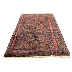 Tappeto antico tribale afghano con design Baluchi, XIX secolo