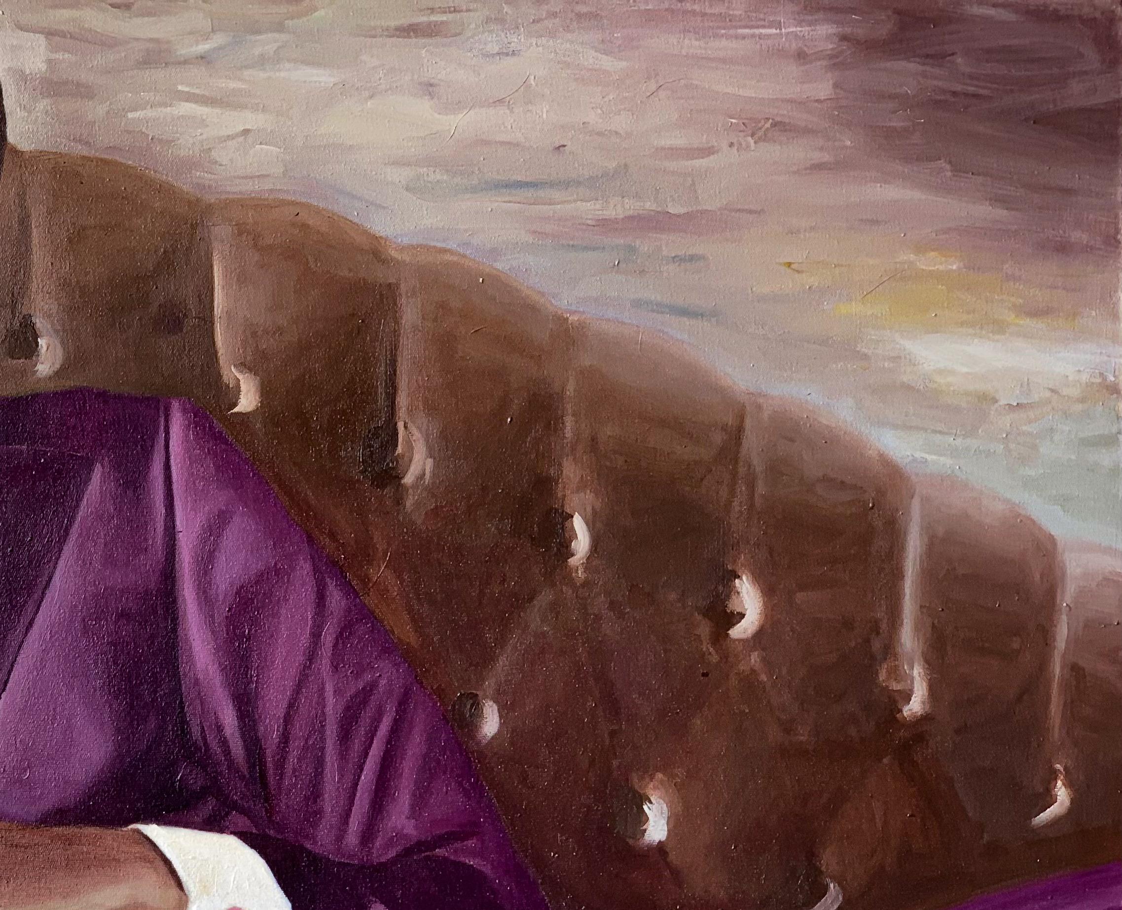 Sanfter Griff der Couch -21. Jahrhundert, Zeitgenössisch, Figurative Malerei, Öl (Expressionismus), Painting, von Afolayan Emmanuel