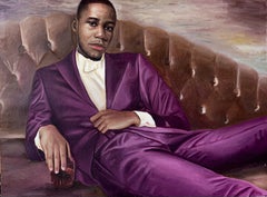 Suave agarre del sofá -Siglo XXI, Contemporáneo, Pintura figurativa, Óleo