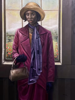 In My World - 21st Century, Contemporary, Portrait, Oil, Women, Fashion