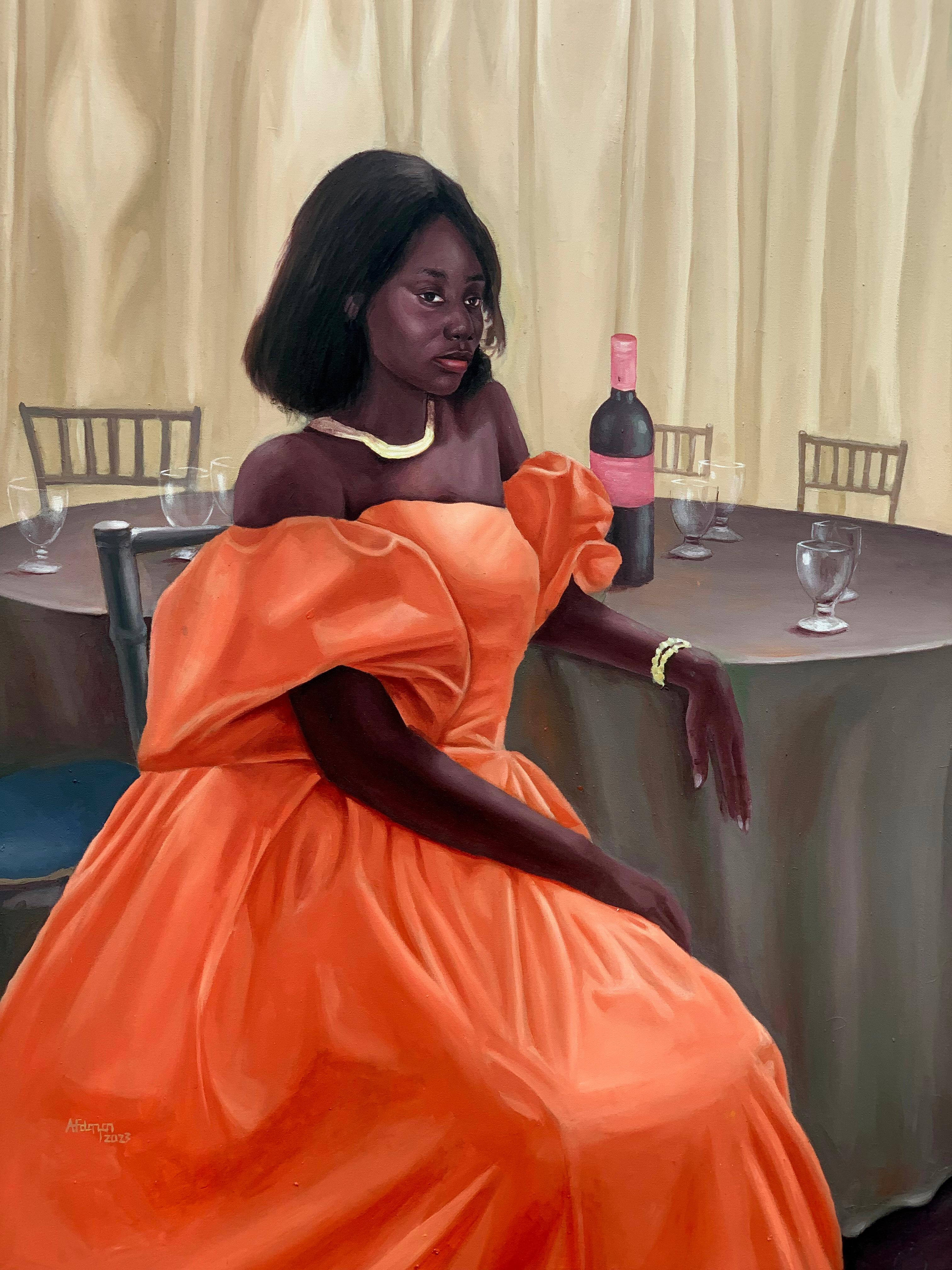 Afolayan Emmanuel Figurative Painting – Verweilen