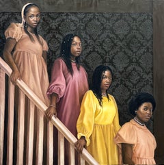 Ties That Binds Us 1 - 21st Century, Contemporary, Portrait Painting, Oil, Women