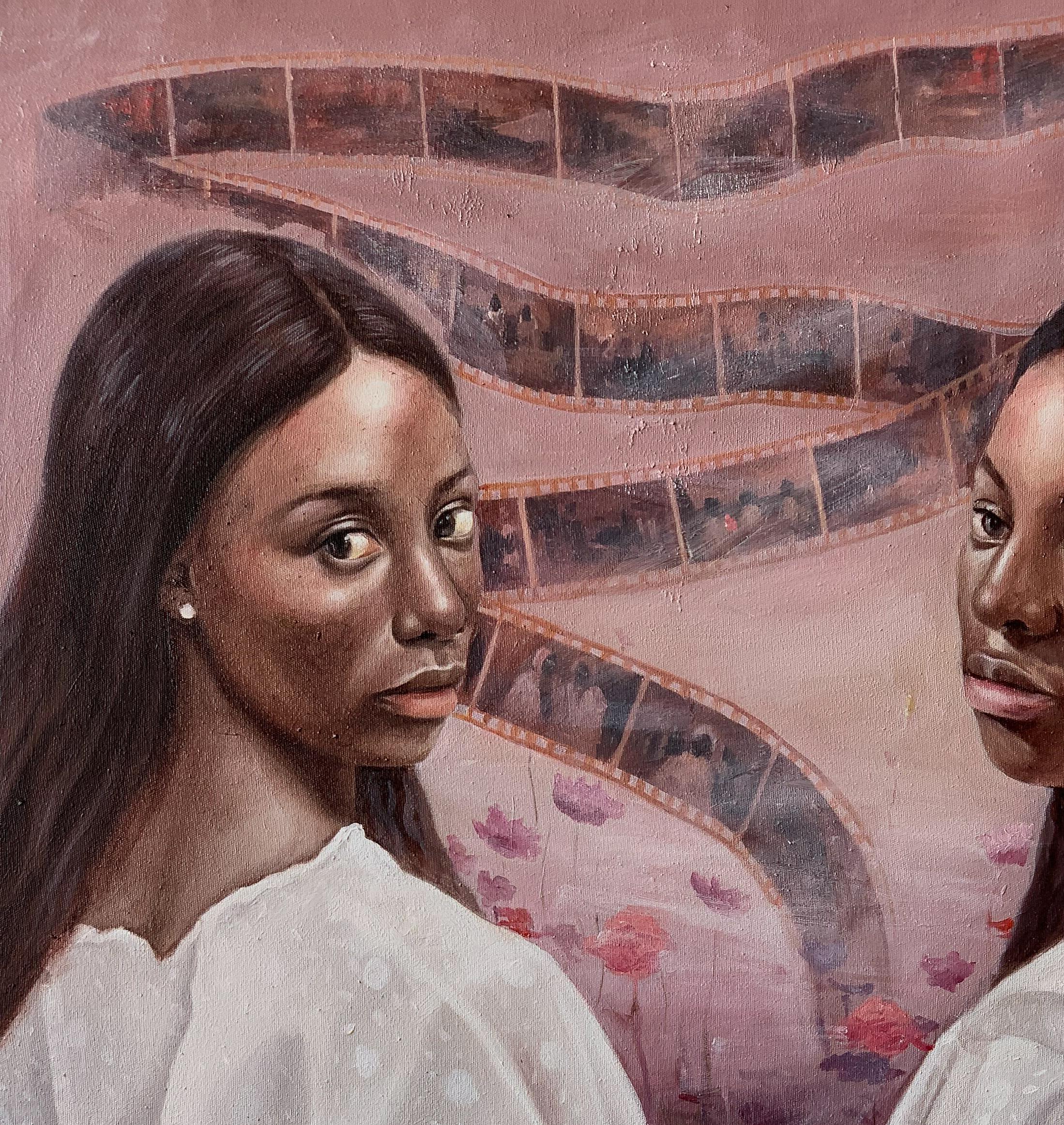 Entfaltung der Vergangenheit - 21. Jahrhundert, Zeitgenössisch, Figuratives Porträt, Öl, Frauen – Painting von Afolayan Emmanuel