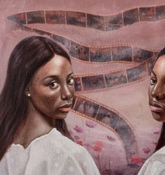 Déployer le passé - 21e siècle, Contemporain, Portrait figuratif, Huile, Femmes