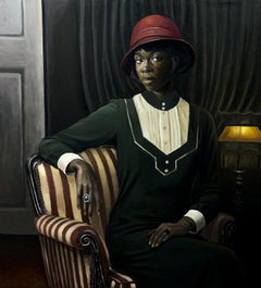 Salle d'attente - 21e siècle, Contemporain, Portrait figuratif, Femmes, Mode
