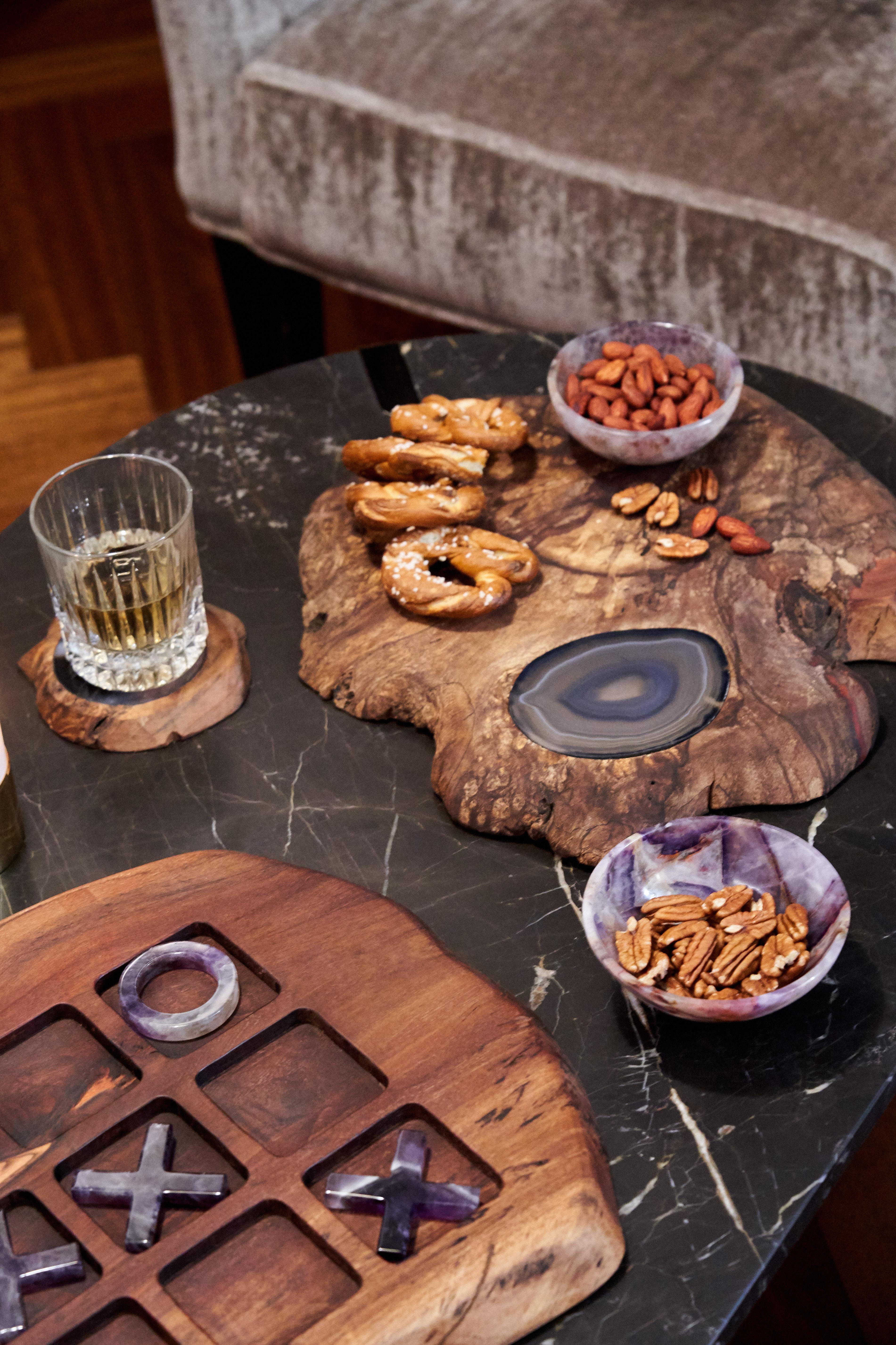 Afora Platter in Agate and Wood by Anna Rabinowitz 6