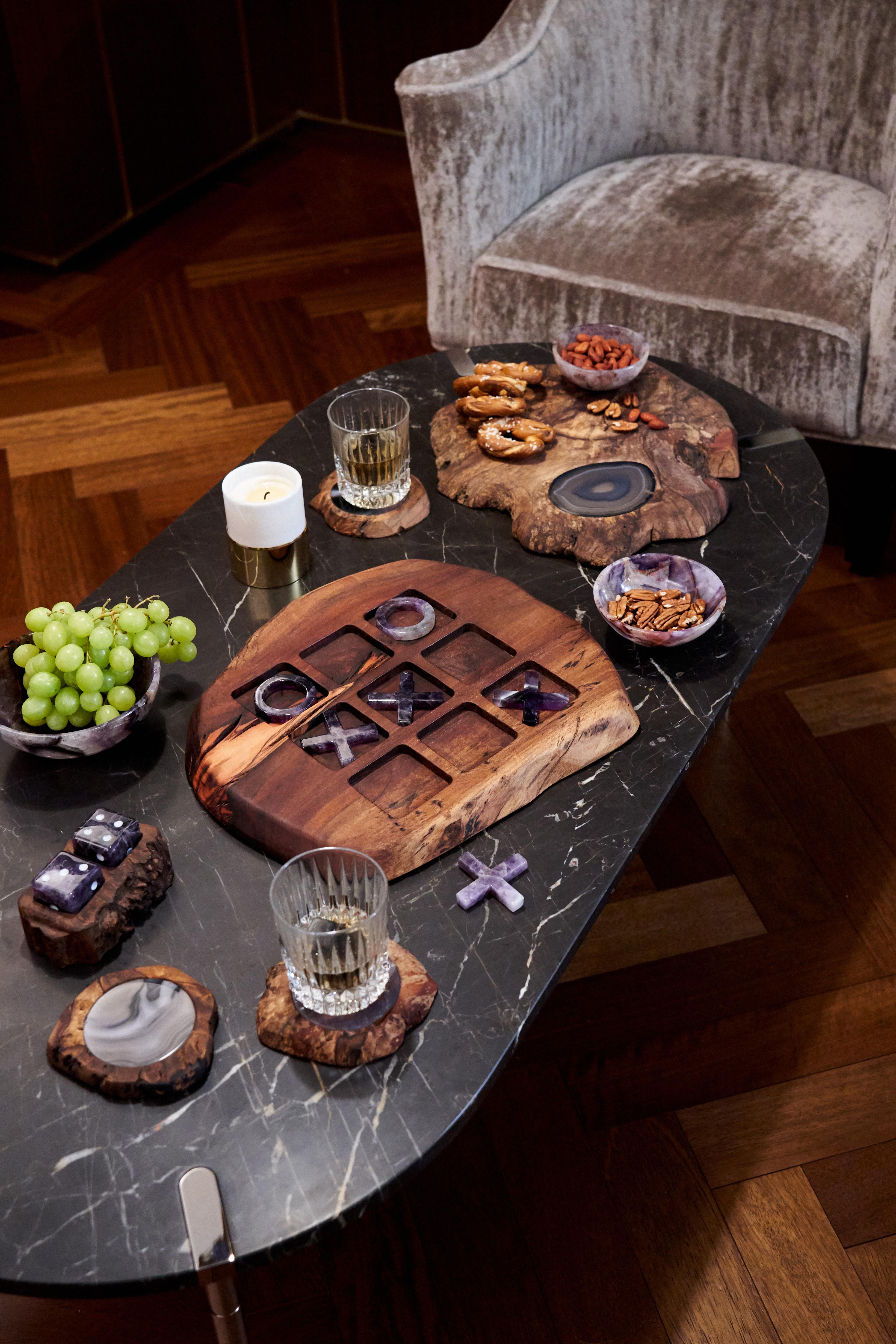 Afora Platter in Agate and Wood by Anna Rabinowitz In New Condition In San Francisco, CA