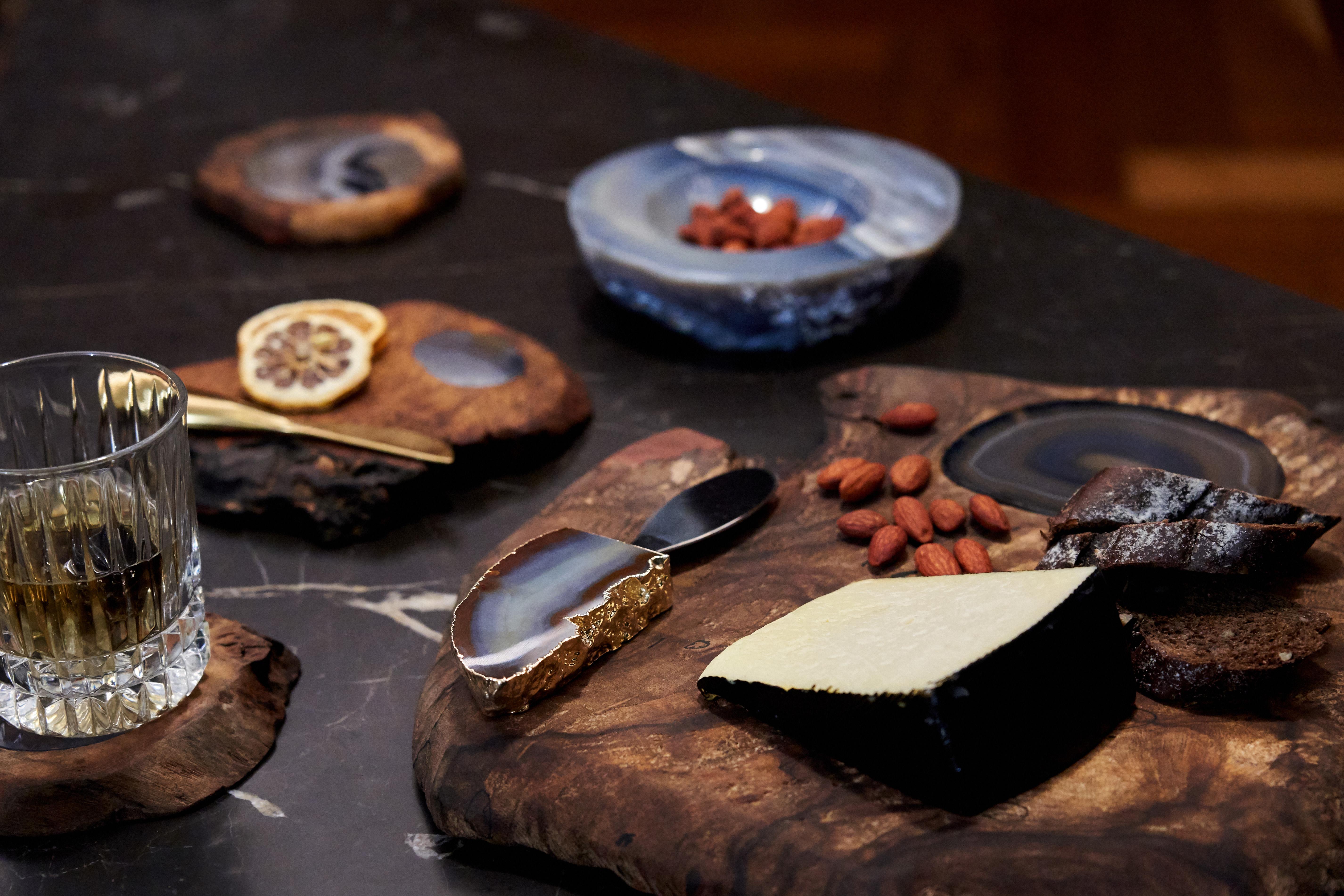 Afora Platter in Agate and Wood by Anna Rabinowitz 1