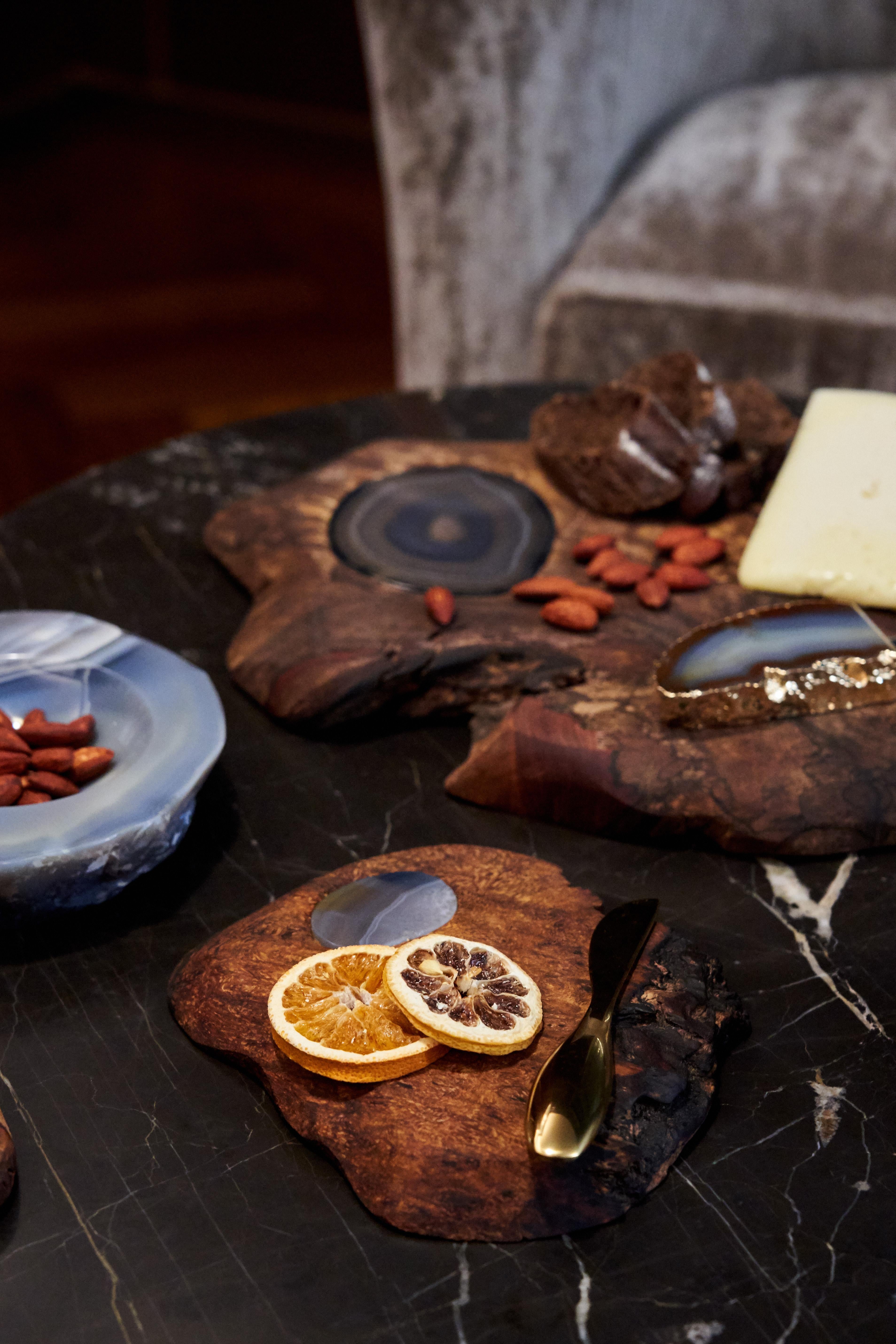 Afora Platter in Agate and Wood by Anna Rabinowitz 2