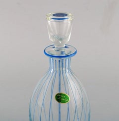 Åfors Carafe in Hand-Painted Mouth-Blown Art Glass, Swedish Design, 1960s