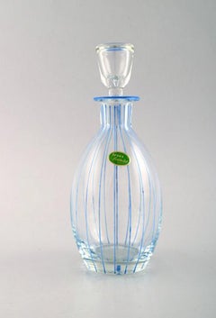 Åfors Glasbruk, Sweden, a Set of 4 Cocktail Glasses and Decanter, 1960