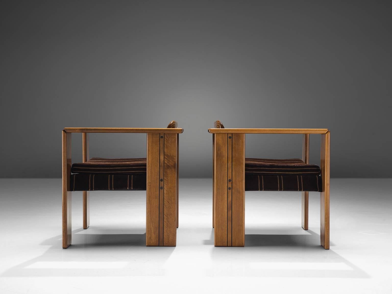 Italian Afra & Tobia Scarpa 'Artona' Lounge Chairs, 1975