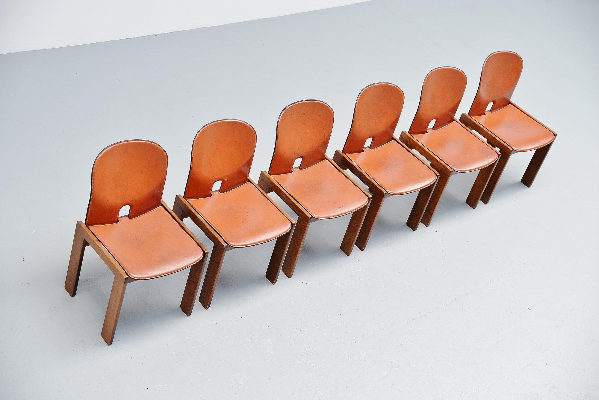 Mid-Century Modern Afra and Tobia Scarpa 121 Chairs for Cassina, Italy, 1965