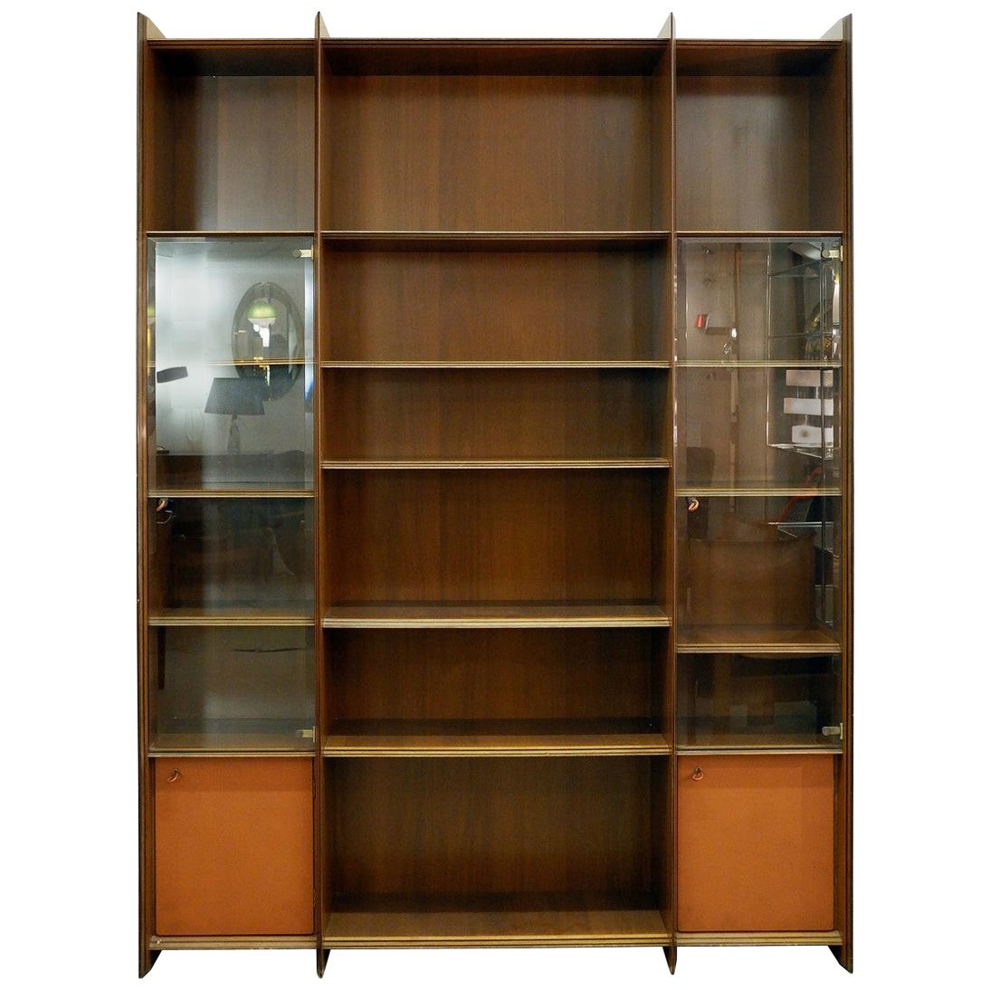 Afra and Tobia Scarpa "Artona" Wood and Glass Cabinet for Maxalto, circa 1970