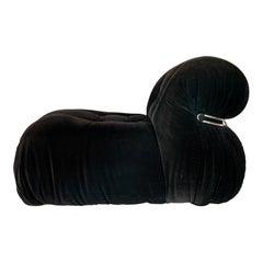 Afra and Tobia Scarpa Brown Velvet Soriana Lounge Chair for Cassina, 1969