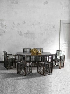 Afra And Tobia Scarpa Dining Set, “Basilan I” Series, Produced By B&B Italia