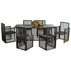 Afra And Tobia Scarpa Dining Set, “Basilan I” Series, Produced By B&B Italia