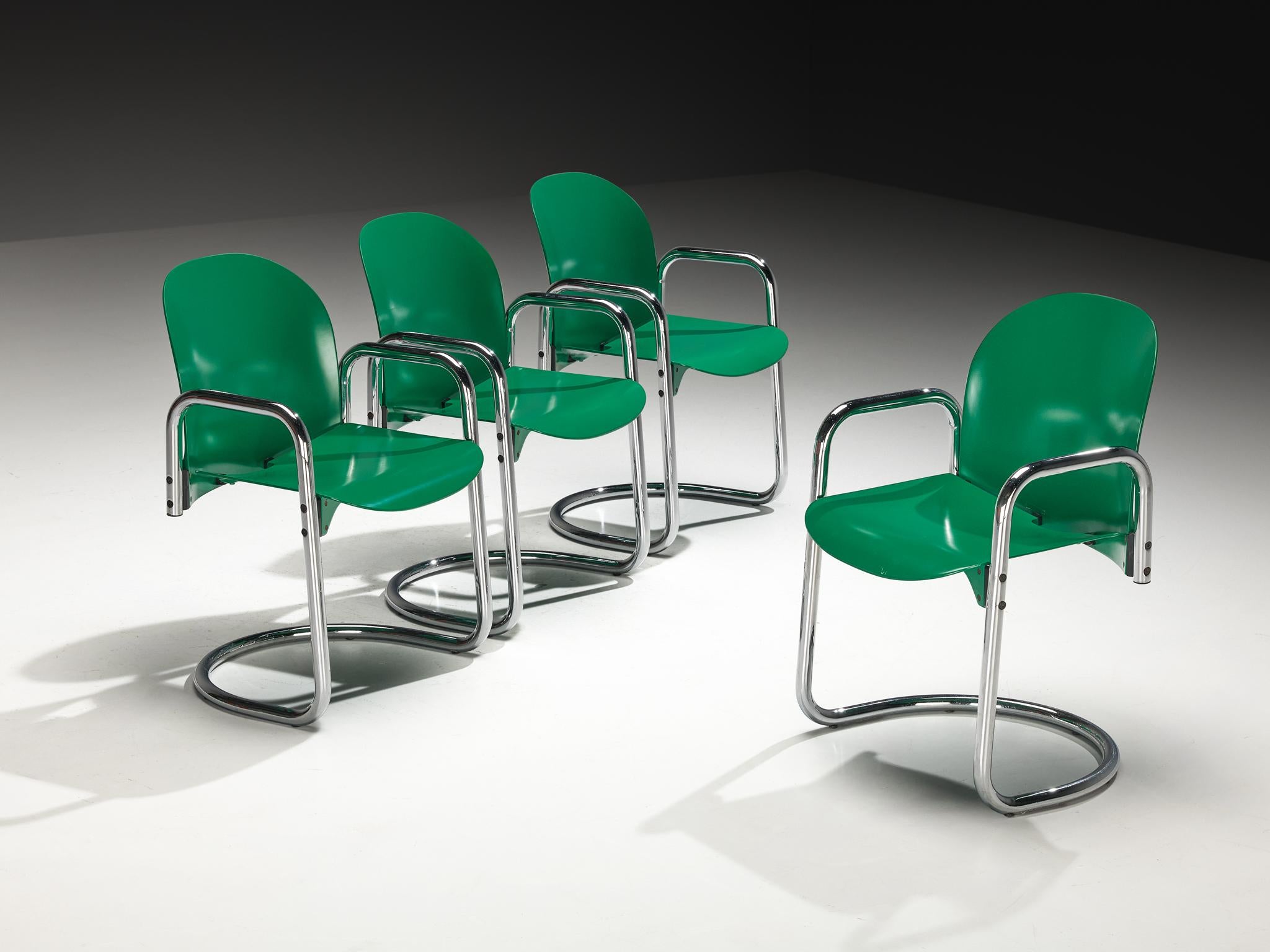 Afra et Tobia Scarpa pour B&B Italia, chaises de salle à manger 