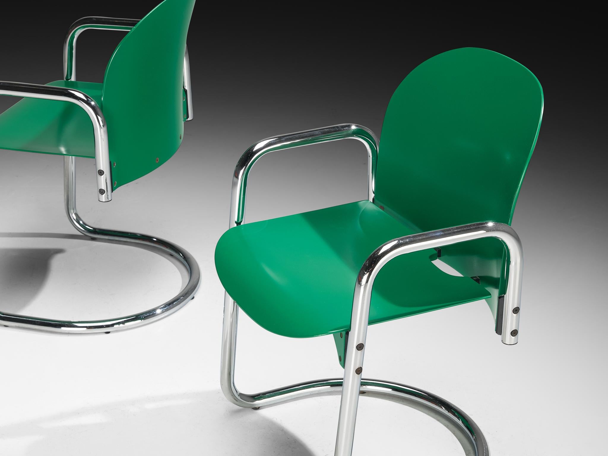 Mid-Century Modern Afra & Tobia Scarpa pour B&B Italia Chaises de salle à manger 'Dialogo Dessau'. en vente