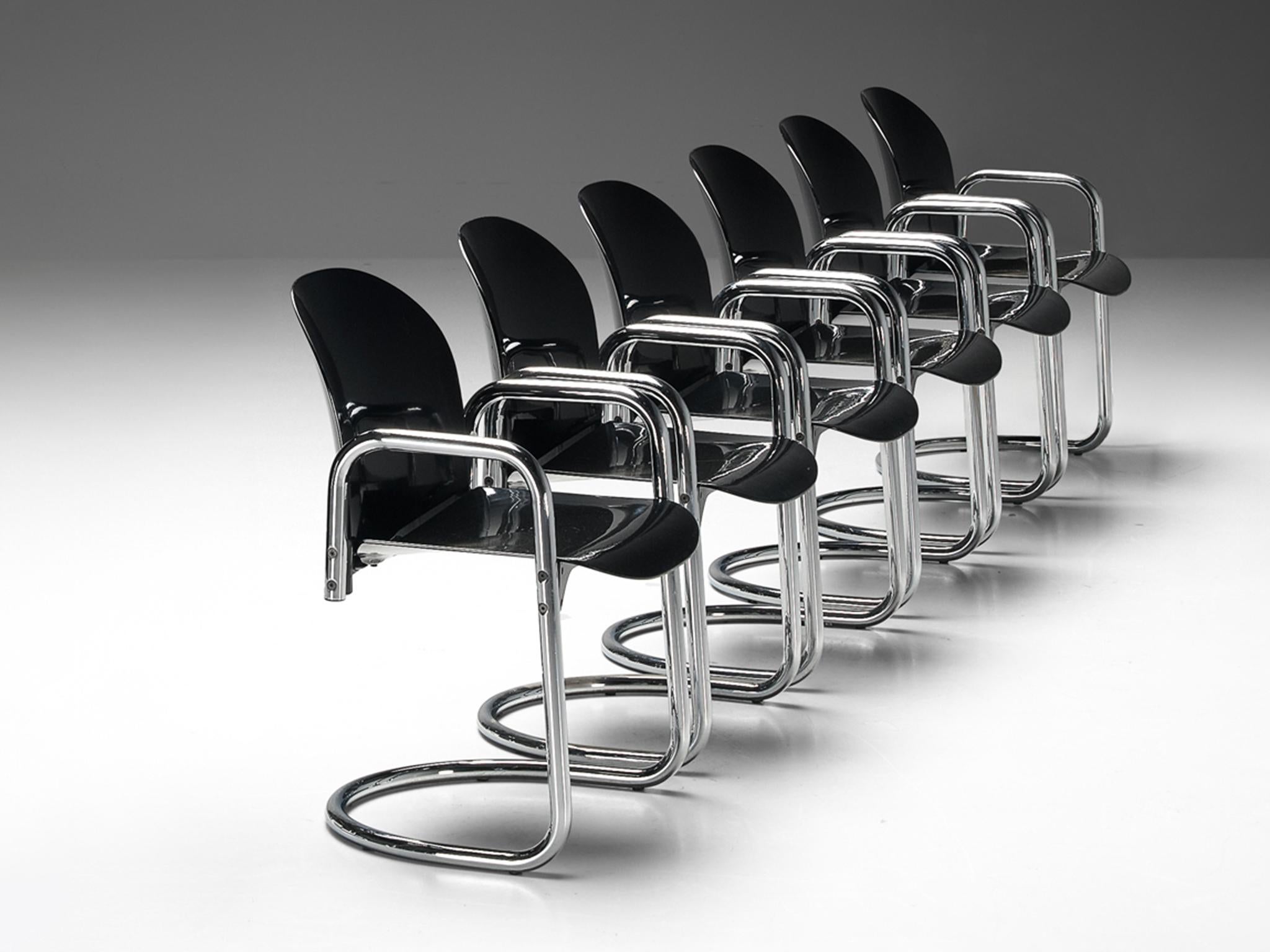 Late 20th Century Afra and Tobia Scarpa for B&B Italia 'Dialogo Dessau' Dining Chairs For Sale