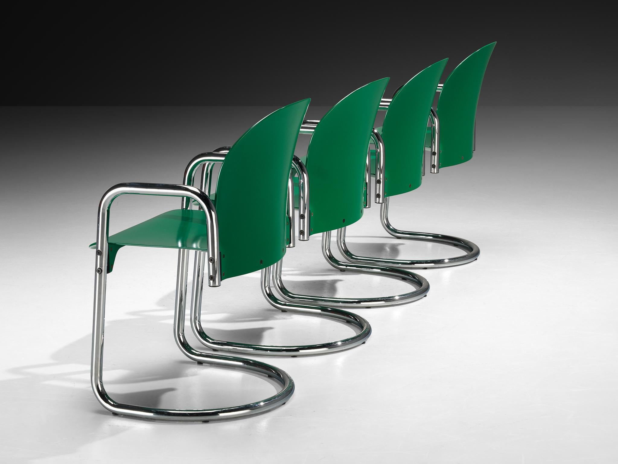 Fin du 20e siècle Afra & Tobia Scarpa pour B&B Italia Chaises de salle à manger 'Dialogo Dessau'. en vente