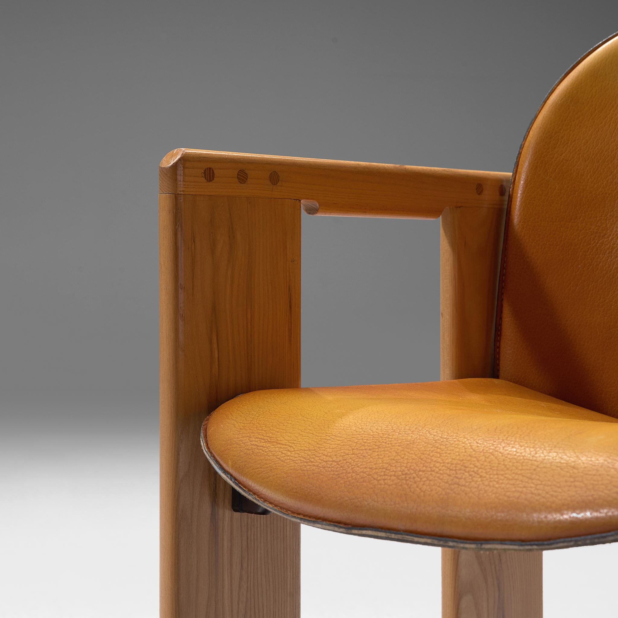 Afra & Tobia Scarpa for B&B Italia Dialogo Dining Chair in Leather  In Good Condition In Waalwijk, NL