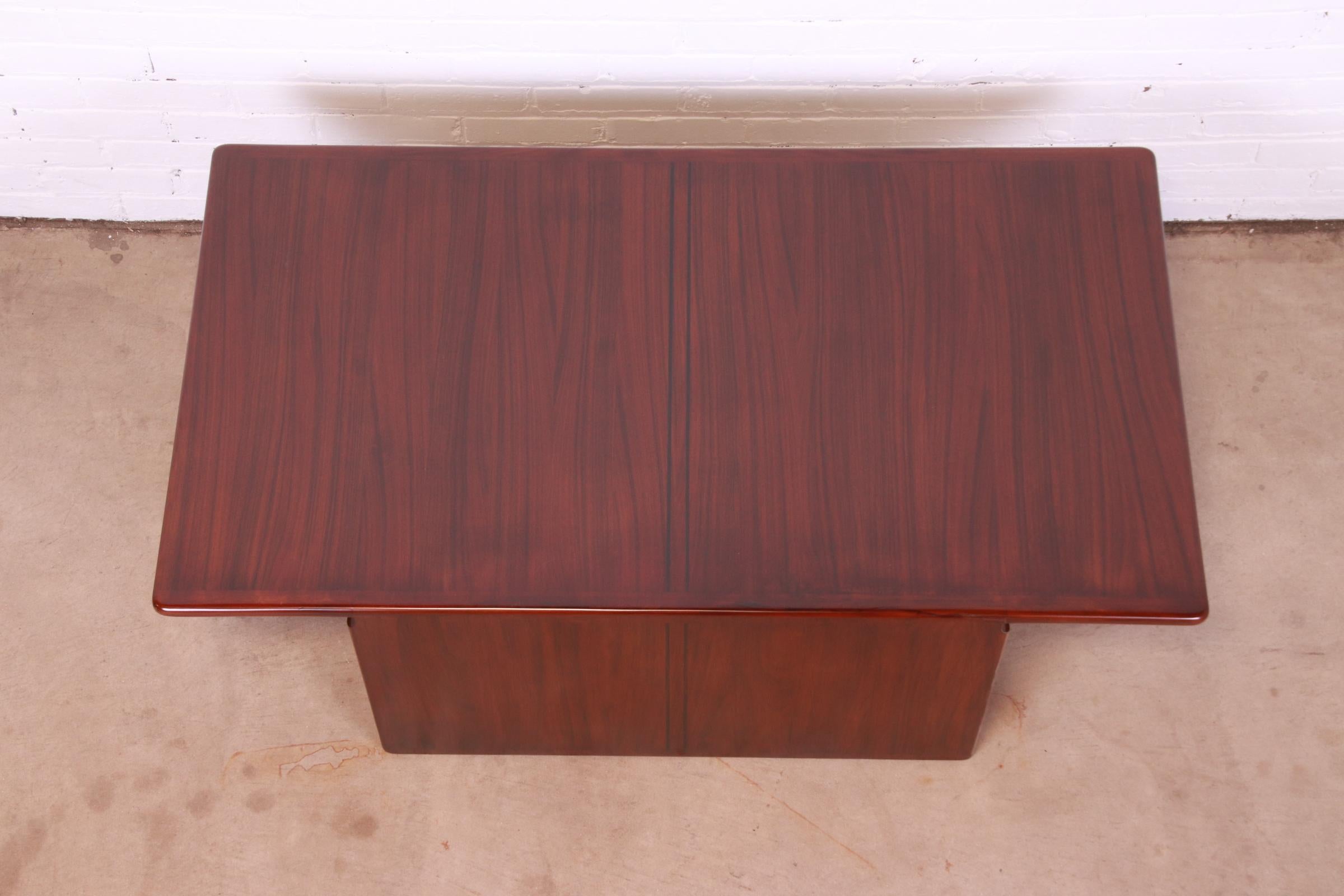 Afra and Tobia Scarpa for B&B Italia Rosewood Coffee Table For Sale 1