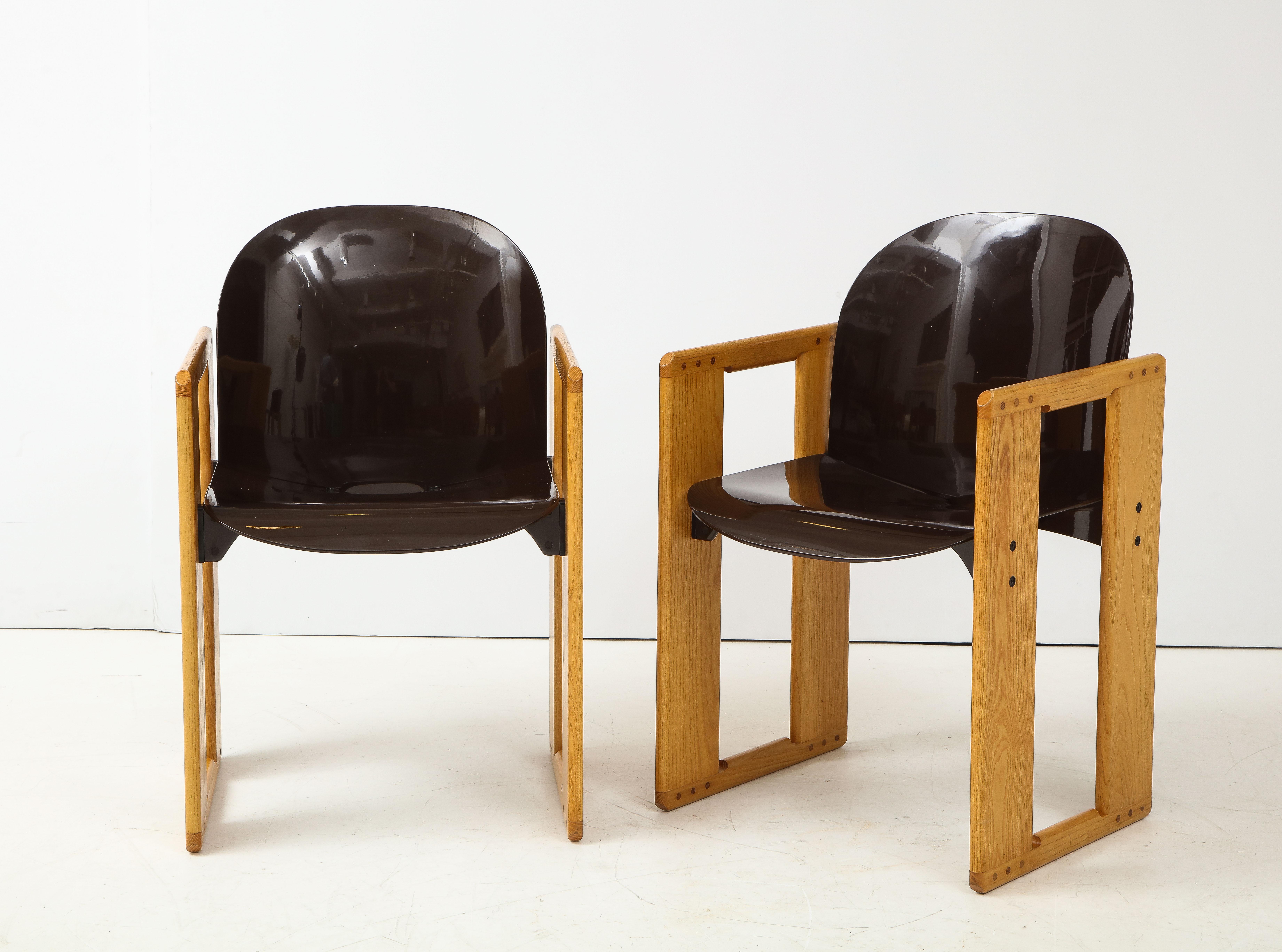 Afra and Tobia Scarpa for B&B Italia, Set of Six ‘Dialogo’ Dining Chairs 7
