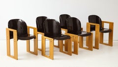 Afra and Tobia Scarpa for B&B Italia, Set of Six ‘Dialogo’ Dining Chairs