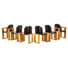 Afra and Tobia Scarpa for B&B Italia, Set of Six ‘Dialogo’ Dining Chairs