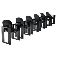 Afra and Tobia Scarpa for B&B Set of Six ‘Dialogo’ Dining Chairs in Black