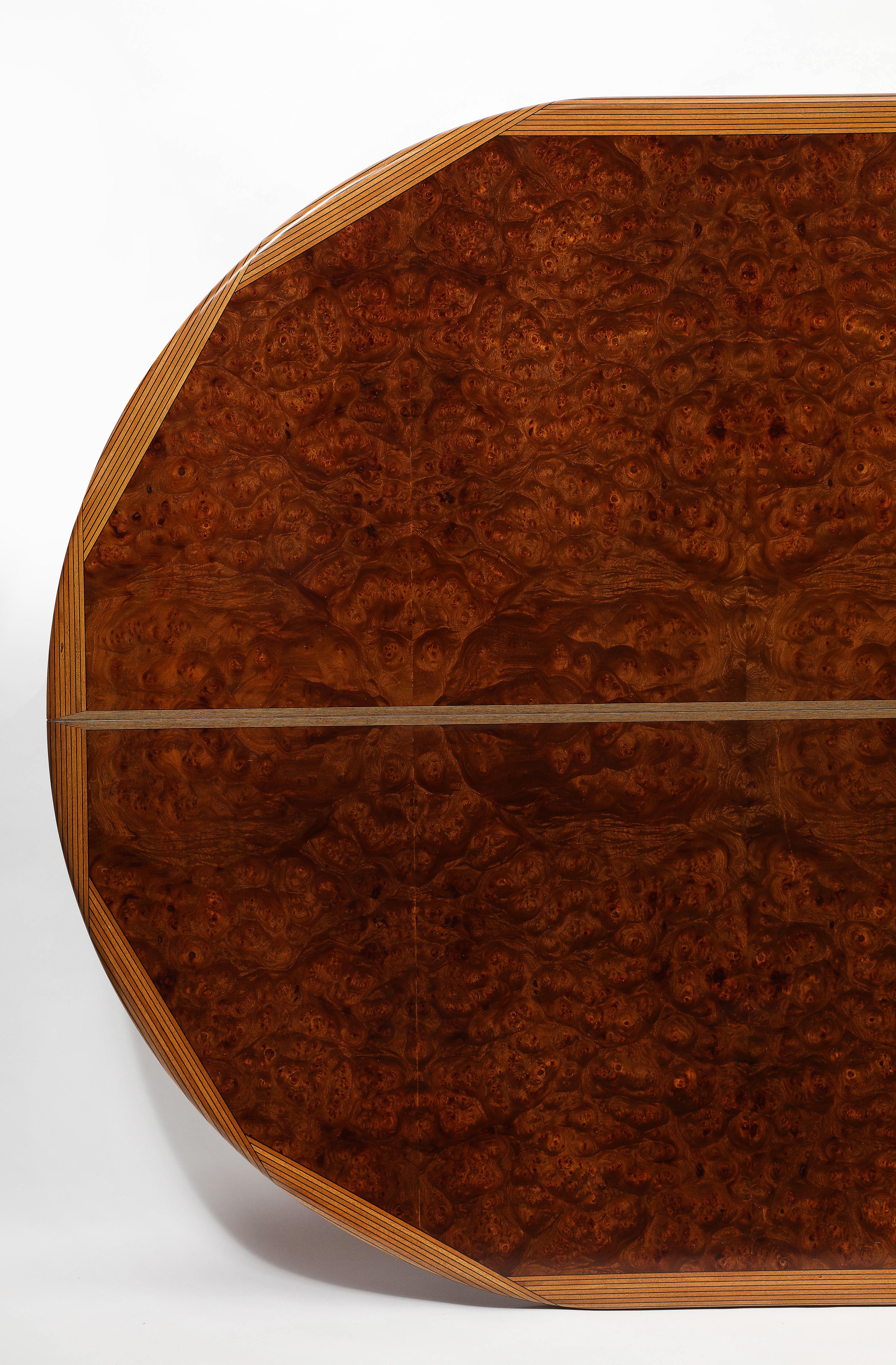 Afra & Tobia Scarpa pour Maxalto Africa Table de salle à manger ovale en loupe et noyer 1970 en vente 2