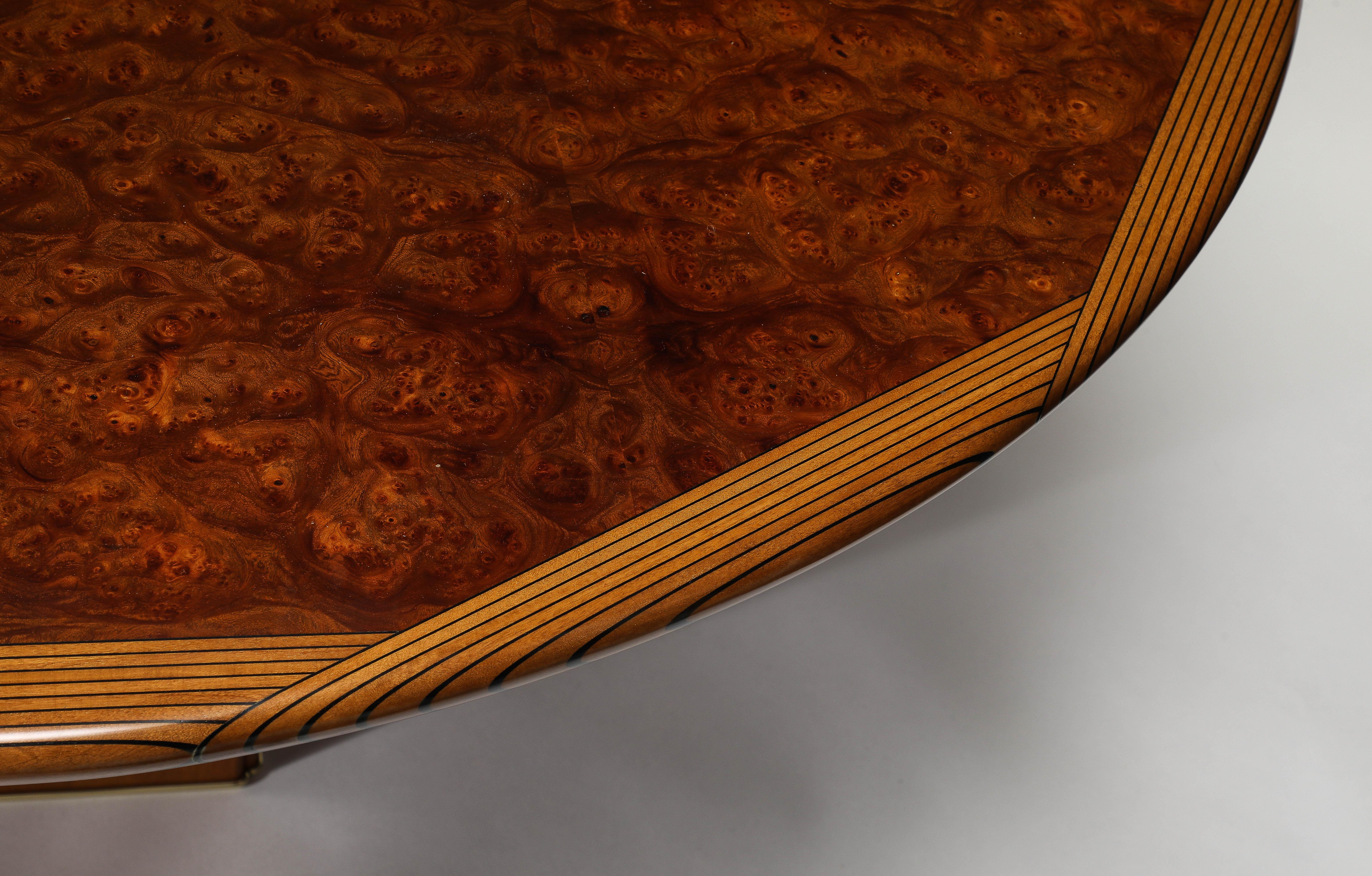 Afra & Tobia Scarpa pour Maxalto Africa Table de salle à manger ovale en loupe et noyer 1970 en vente 1