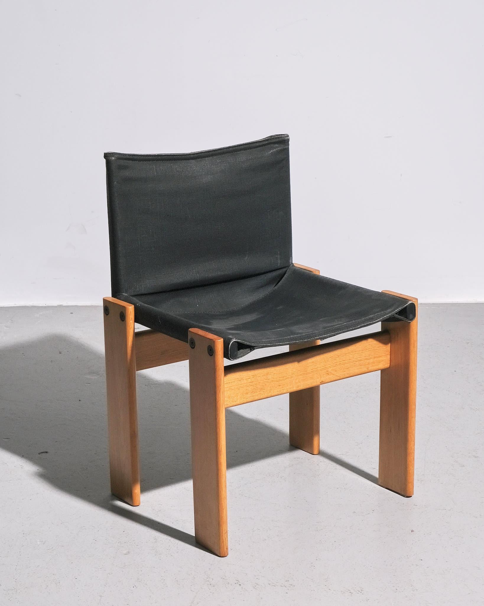 Fin du 20e siècle Afra & Tobia Scarpa pour Molenti Ensemble de quatre chaises 