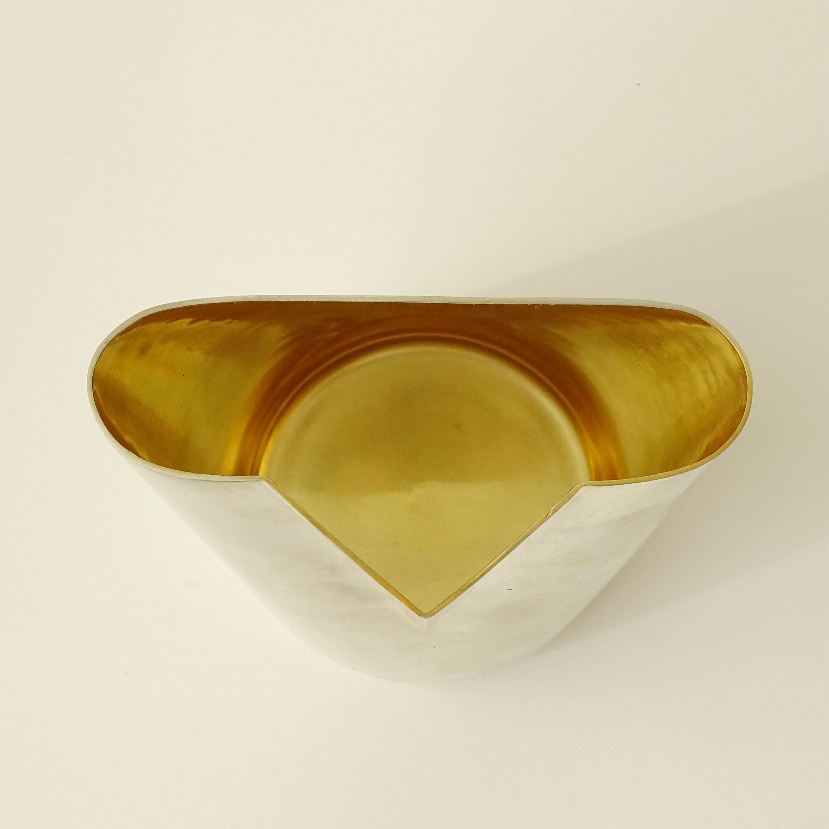 Pichet en argent et plaqué or fait à la main par Afra & Tobia Scarpa pour San Lorenzo Excellent état - En vente à Milan, IT