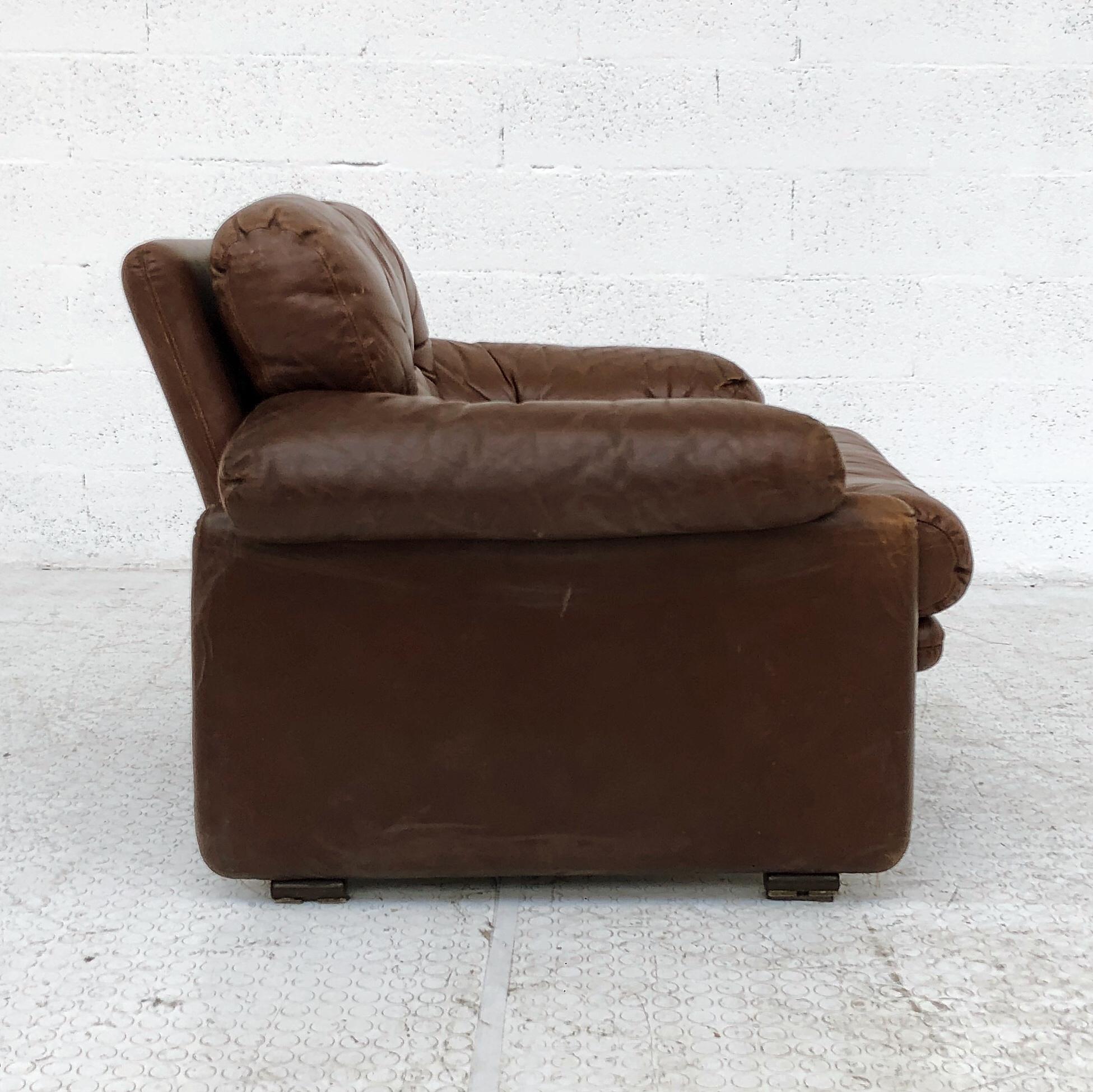Afra and Tobia Scarpa Leather Coronado Living Room Set for C&B Italia, 1969 For Sale 10