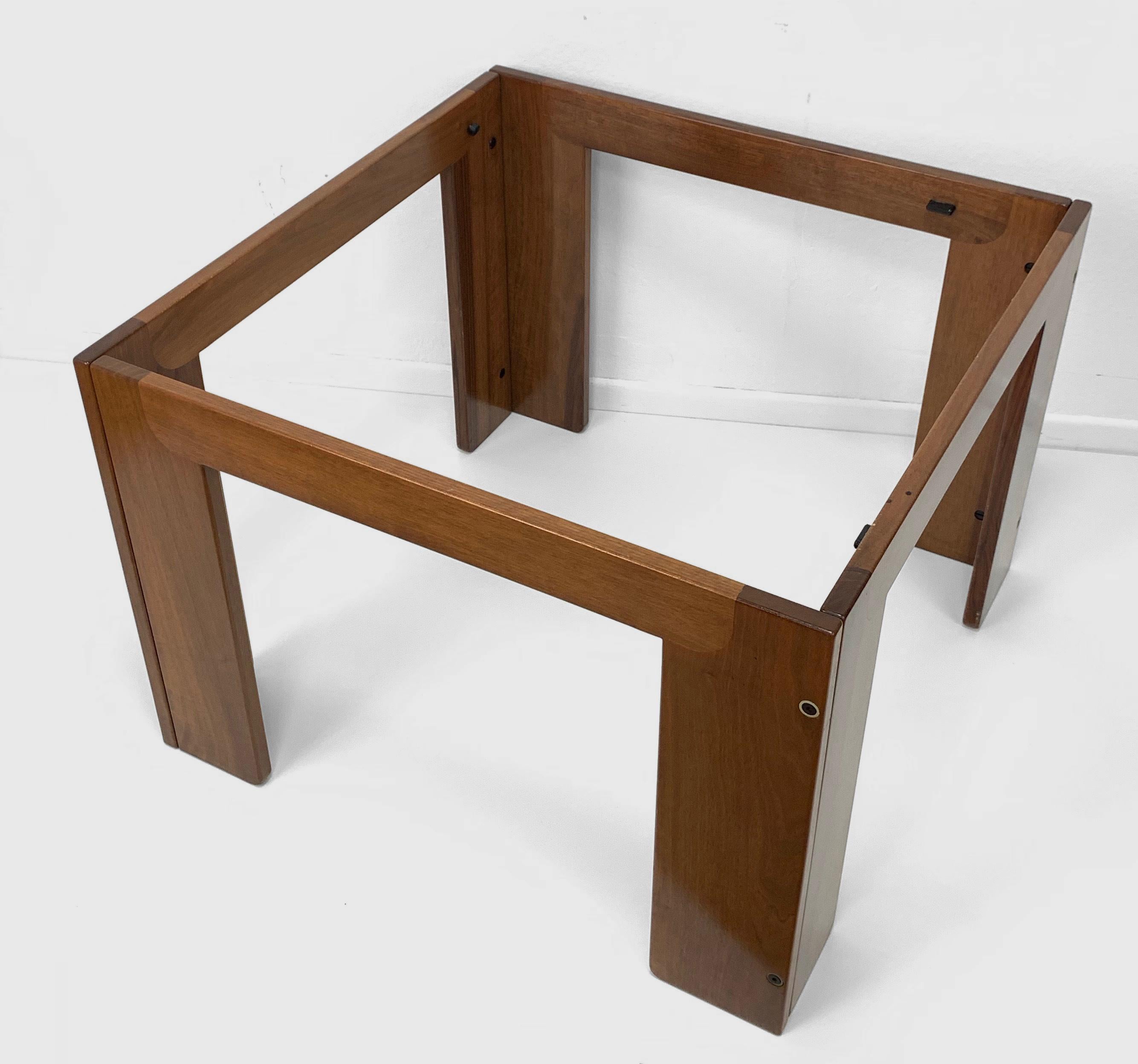 Afra and Tobia Scarpa Midcentury Squared Italian Coffee Table for Cassina, 1960s 10