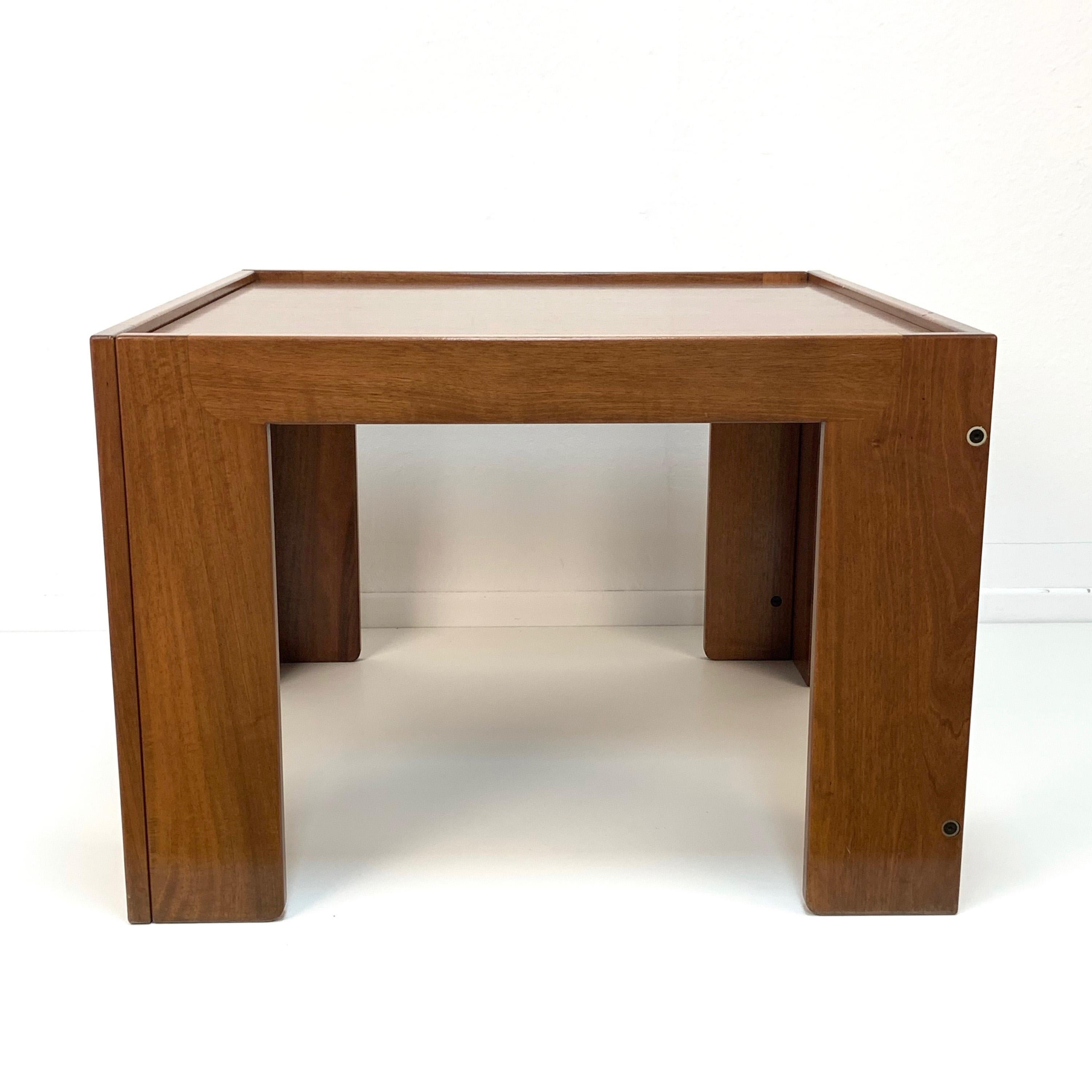 Afra and Tobia Scarpa Midcentury Squared Italian Coffee Table for Cassina, 1960s 2