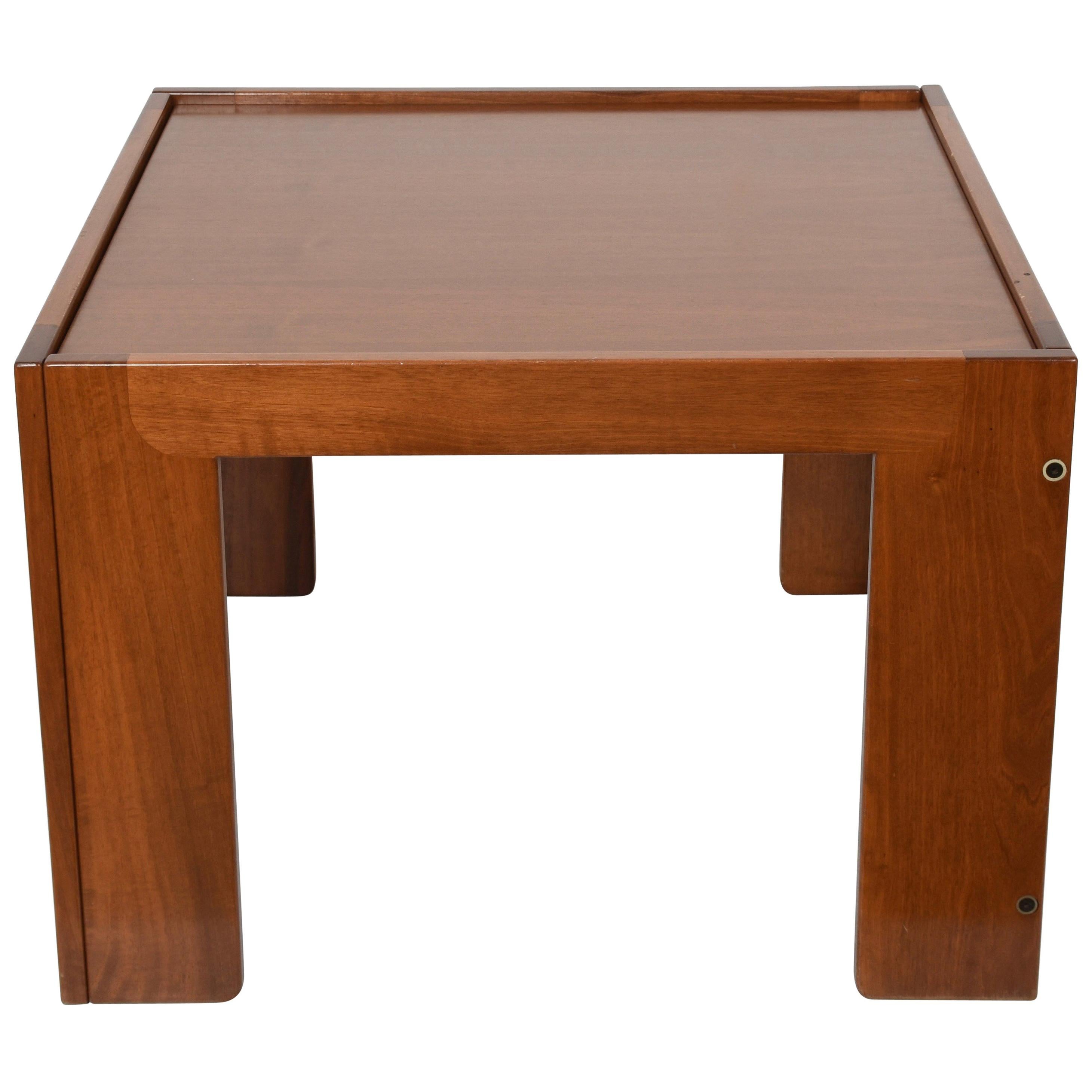 Afra and Tobia Scarpa Midcentury Squared Italian Coffee Table for Cassina, 1960s