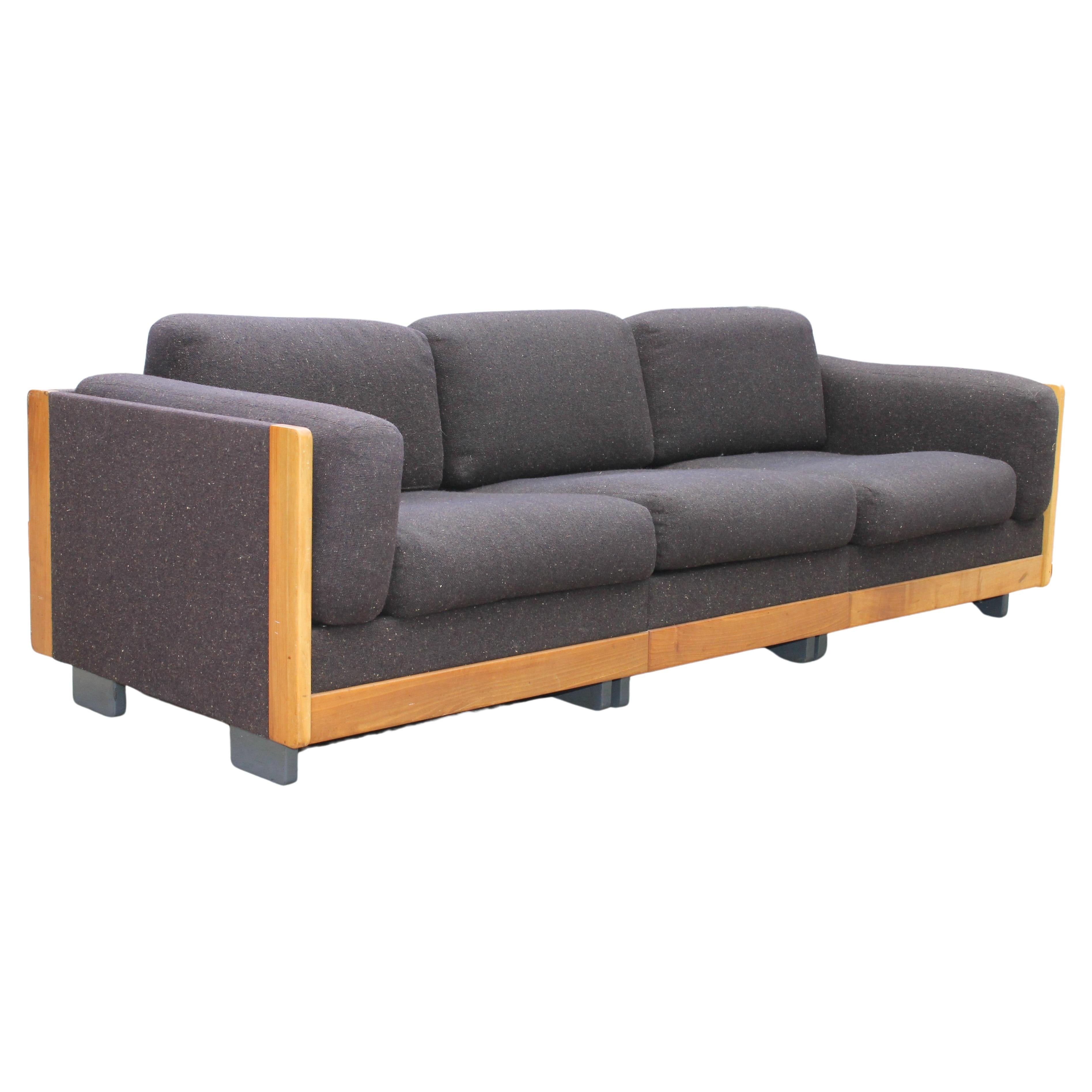 Afra and Tobia Scarpa Mod. "920" Dark Blue 3 Seats Sofa for Cassina, Italy '70 For Sale
