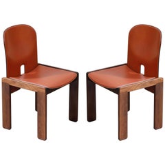 Vintage Afra and Tobia Scarpa Model 121 Rosewood Side Chairs for Cassina, Signed