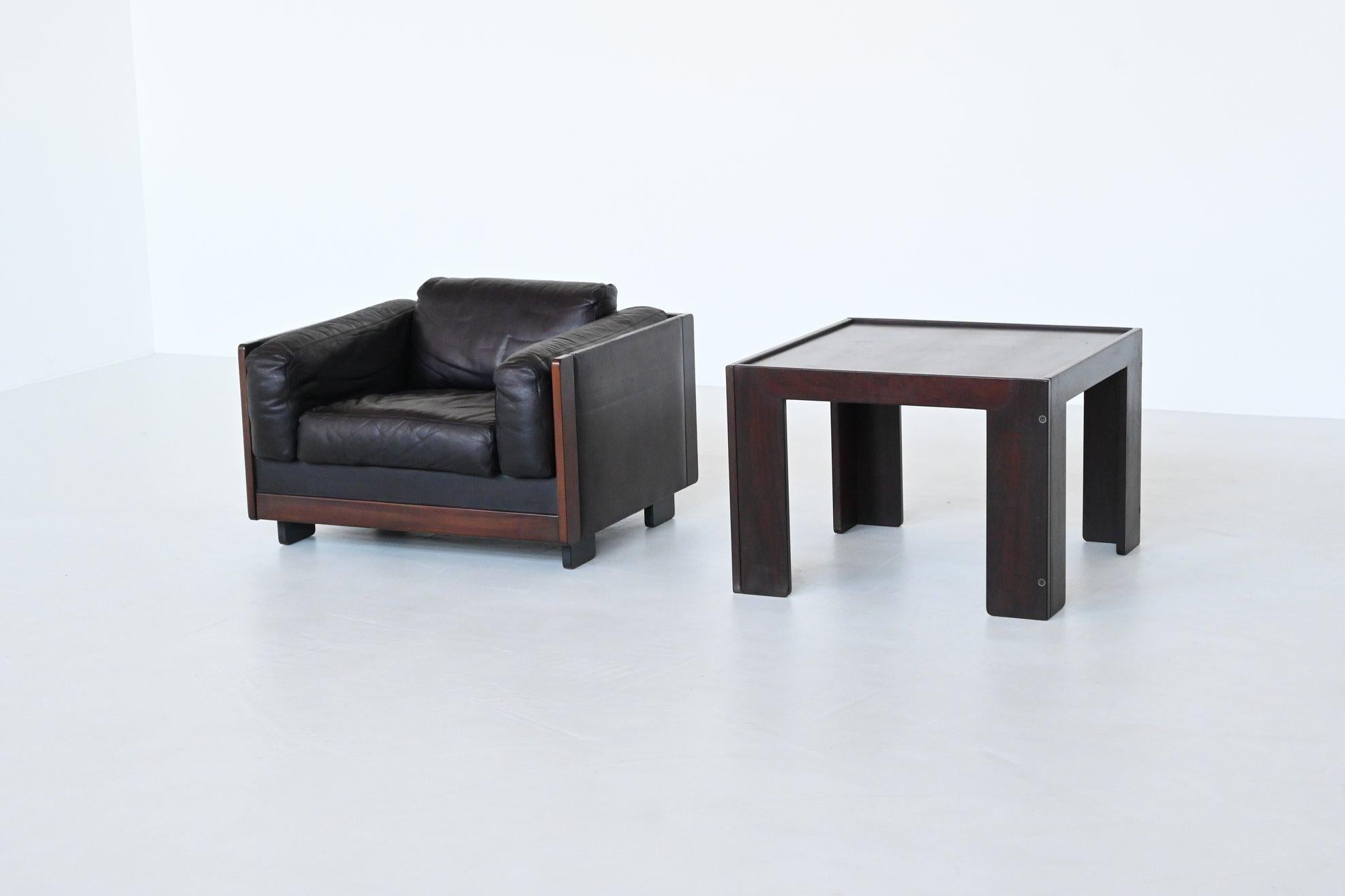 Mid-Century Modern Afra and Tobia Scarpa model 920 lounge chair and table Cassina Italy 1966