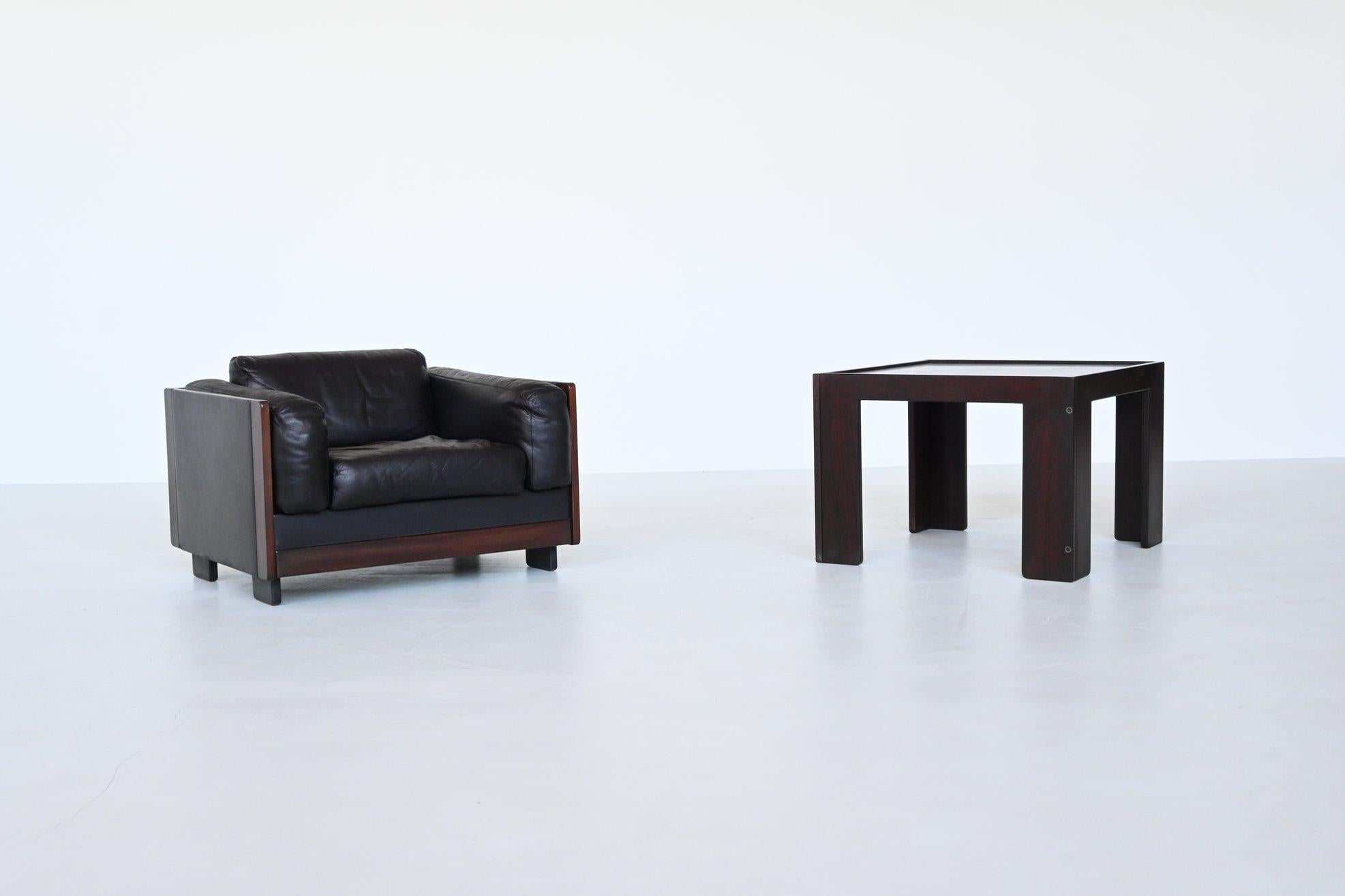 Italian Afra and Tobia Scarpa model 920 lounge chair and table Cassina Italy 1966