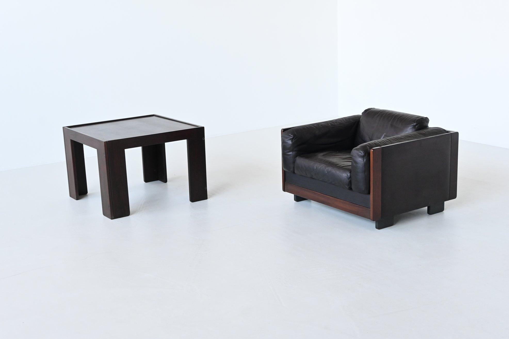 Mid-20th Century Afra and Tobia Scarpa model 920 lounge chair and table Cassina Italy 1966