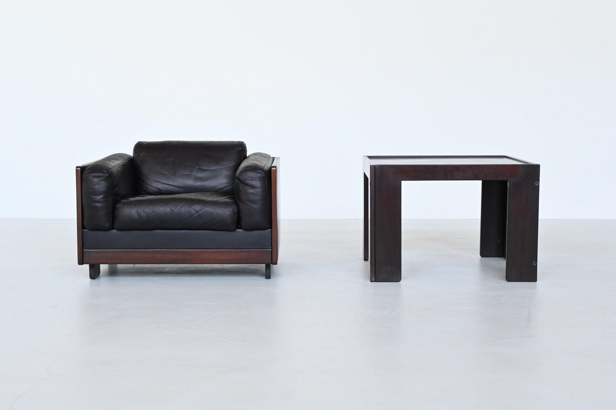 Afra and Tobia Scarpa model 920 lounge chair and table Cassina Italy 1966 2