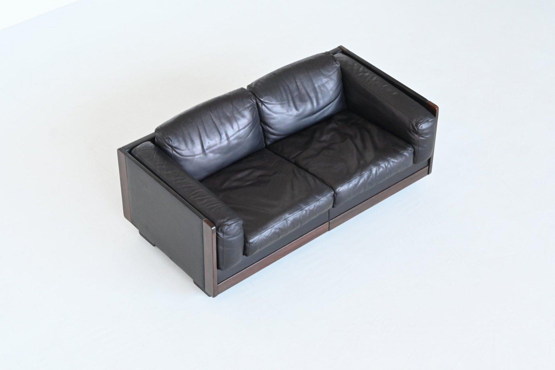 Mid-Century Modern Afra and Tobia Scarpa model 920 two-seat sofa Cassina Italy 1966