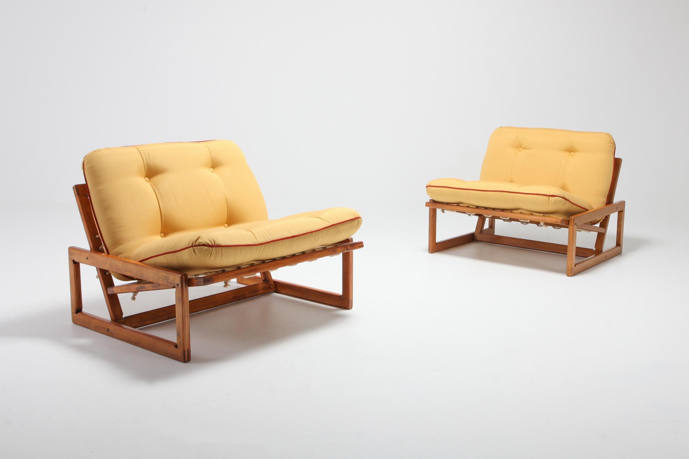 Afra and Tobia Scarpa Pair of 'Carlotta' Lounge Chairs for Cassina In Good Condition In Antwerp, BE