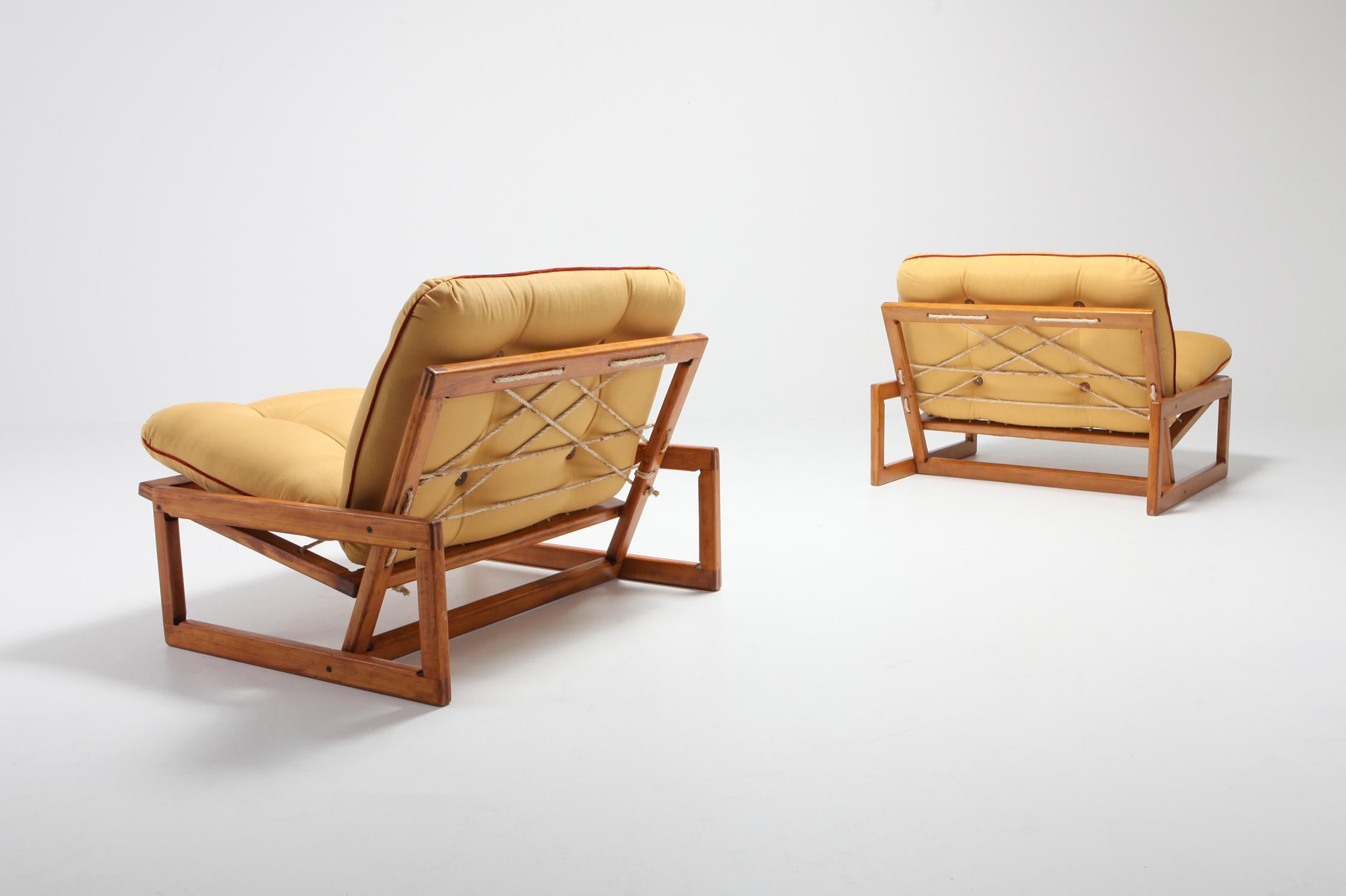 Mid-20th Century Afra and Tobia Scarpa Pair of 'Carlotta' Lounge Chairs for Cassina