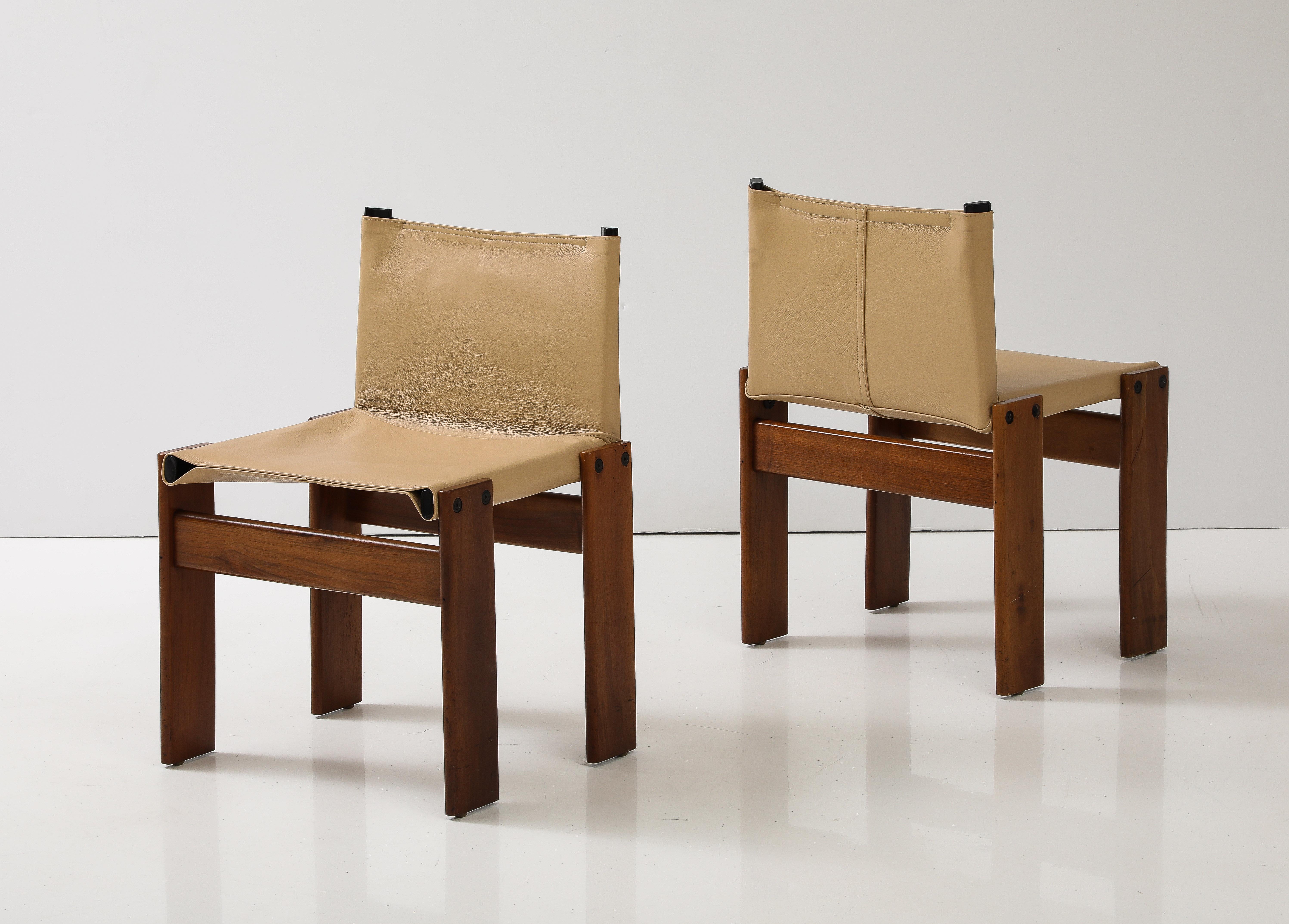 Afra and Tobia Scarpa Pair of 'Monk' Chairs for Molteni, Italy, circa 1974  For Sale 3