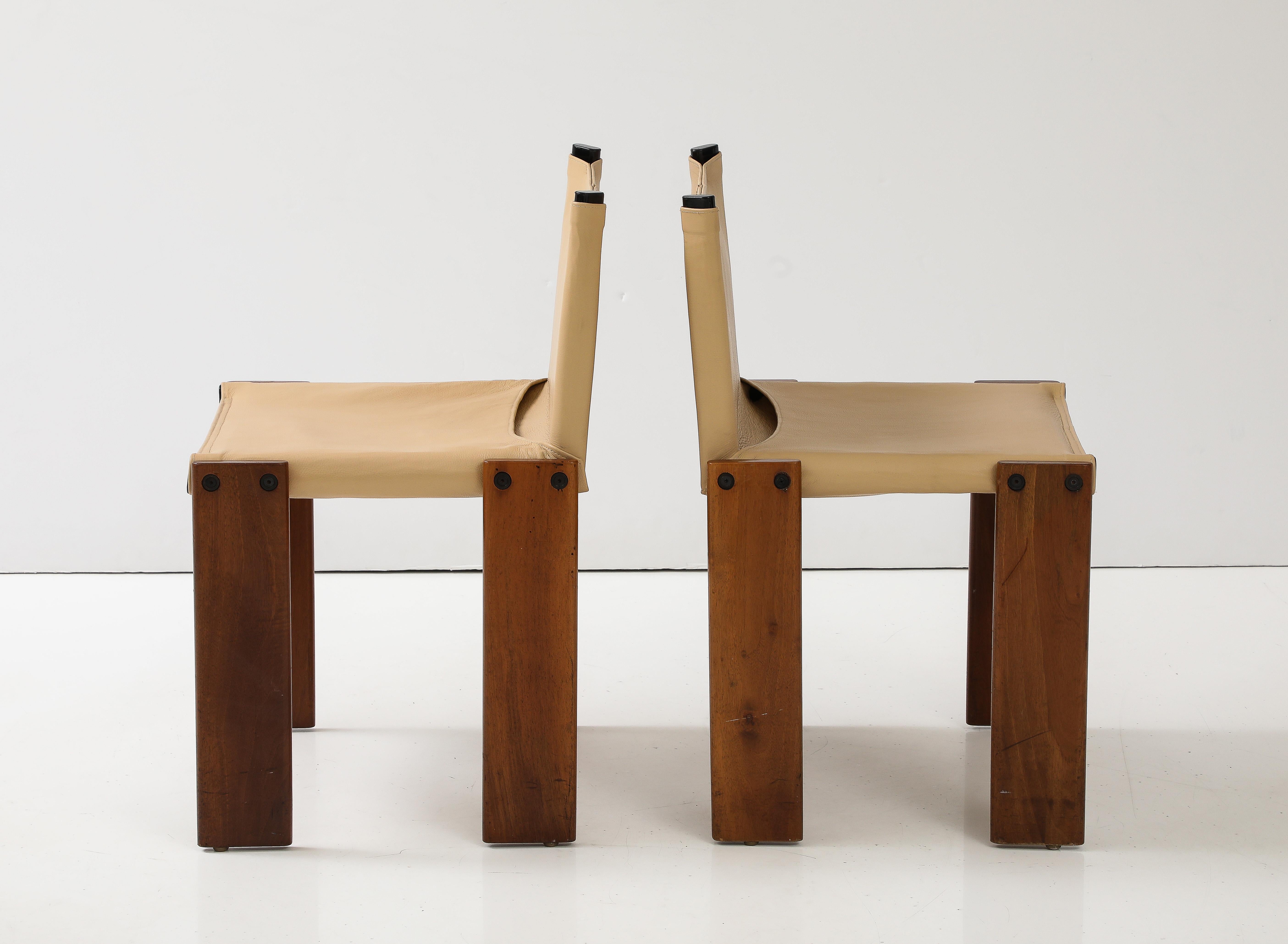 Afra and Tobia Scarpa Pair of 'Monk' Chairs for Molteni, Italy, circa 1974  For Sale 4